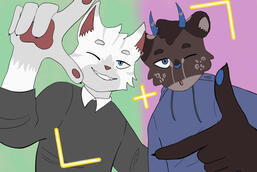 matching pfp fursona drawing by dak! (no twt)